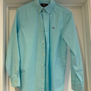 Vineyard Vines Men's Aqua Button-Down Oxford Shirt